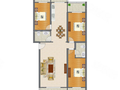 3室2厅 163.27平米