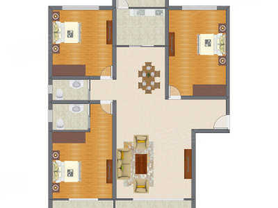3室1厅 151.57平米