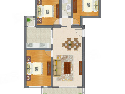 3室2厅 118.58平米