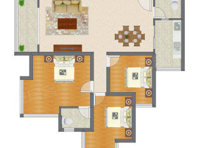 3室2厅 117.47平米
