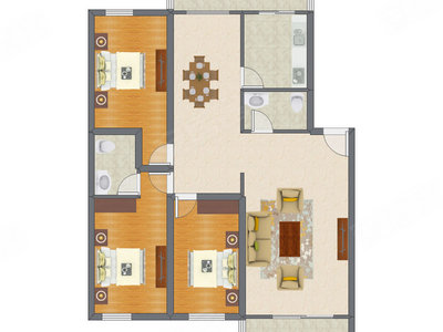 3室2厅 150.18平米