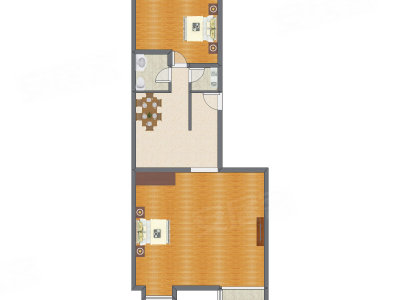 2室1厅 132.43平米户型图