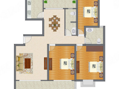 3室2厅 146.15平米