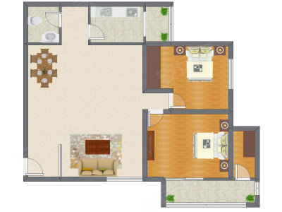2室2厅 141.32平米