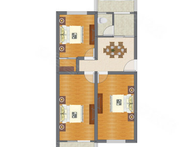 3室1厅 86.32平米