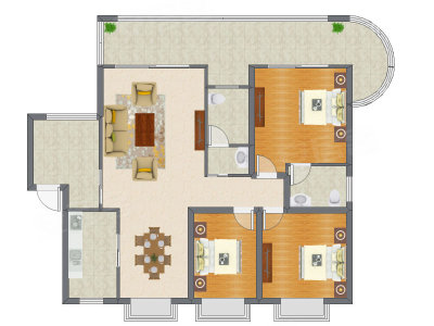 3室2厅 135.45平米