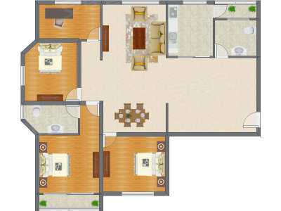 4室2厅 132.55平米