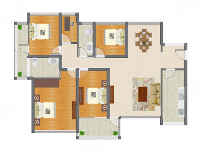 5室2厅 141.39平米