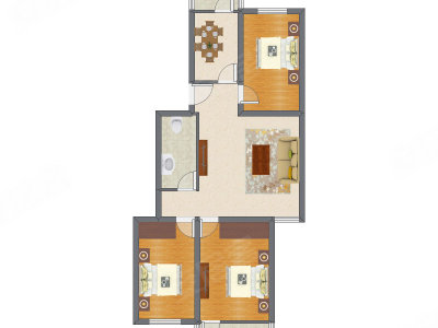 3室2厅 106.98平米