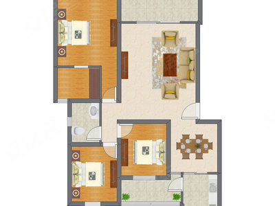 3室2厅 119.83平米