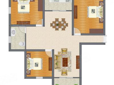 3室2厅 83.16平米