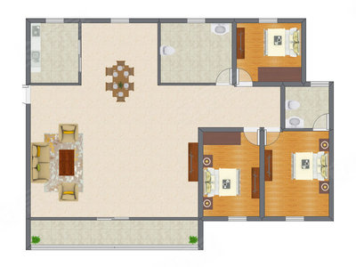 3室1厅 146.89平米