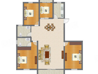 4室2厅 132.31平米