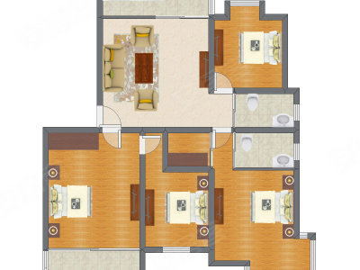 4室1厅 128.90平米