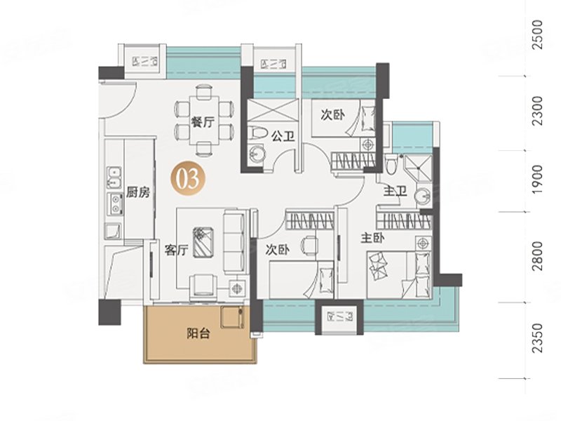 中山坦洲誉峯名品,87平精装三房两卫,单价9字头,誉峰名品二手房,83万
