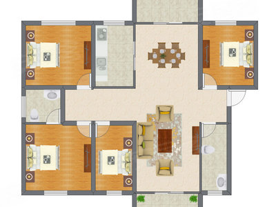 4室2厅 141.78平米