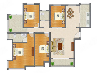 4室2厅 175.45平米
