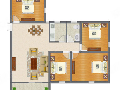 4室2厅 85.50平米