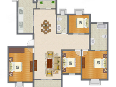 4室2厅 142.50平米