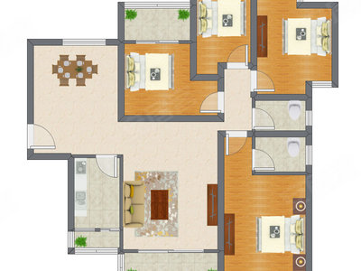 4室2厅 132.15平米