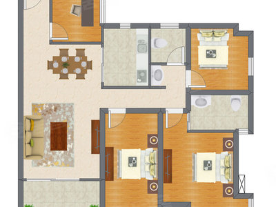 4室2厅 98.60平米