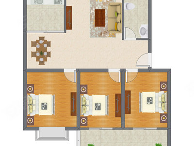 3室2厅 95.40平米