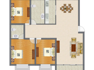 3室2厅 112.99平米