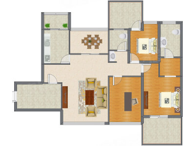 3室2厅 138.14平米