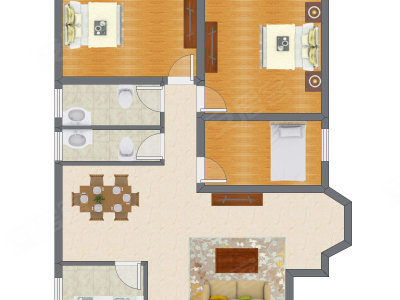 3室2厅 111.67平米