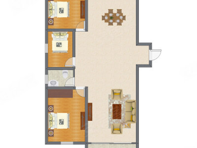3室2厅 110.22平米