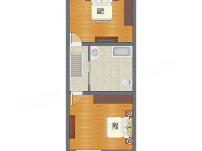 2室2厅 58.15平米