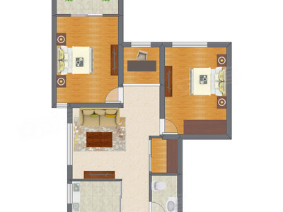 3室1厅 98.99平米