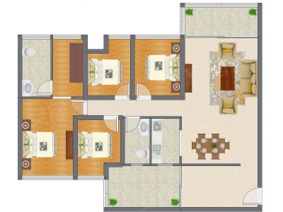 4室2厅 110.59平米