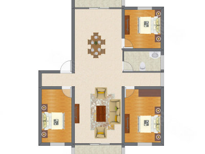 3室2厅 97.78平米