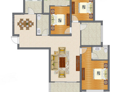 3室2厅 135.29平米