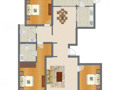 3室2厅 157.39平米
