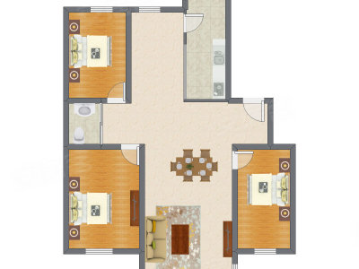 3室2厅 139.94平米