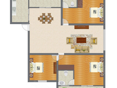 3室2厅 125.91平米