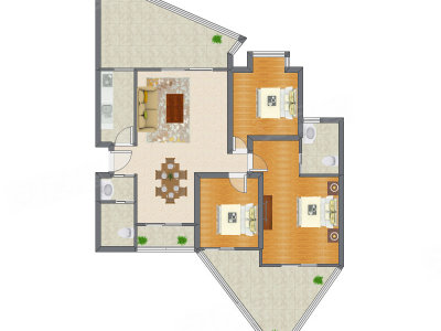 3室2厅 127.79平米