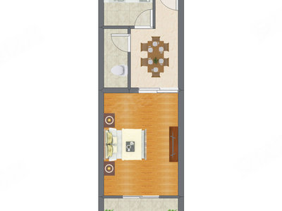 1室1厅 45.82平米
