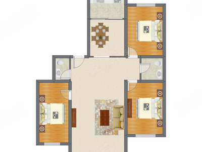 3室2厅 141.85平米