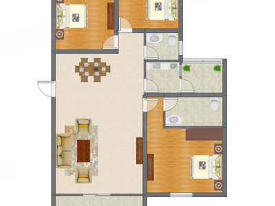 3室2厅 114.80平米户型图