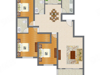 3室2厅 152.55平米