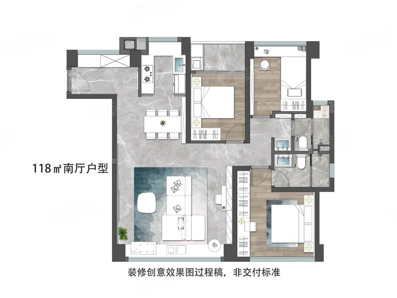 海沧中心TOD璞瑞/璞盛4室2厅118㎡410万二手房图片