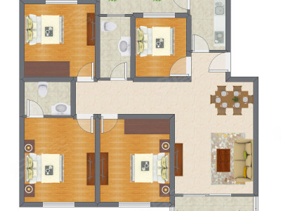 4室2厅 140.55平米