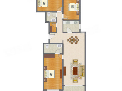 3室2厅 168.31平米
