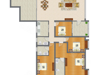 4室2厅 182.69平米
