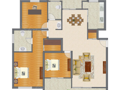 3室2厅 122.97平米