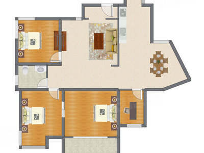 4室2厅 136.82平米