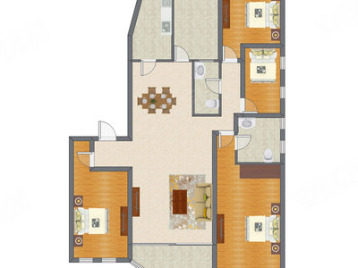 4室2厅 188.16平米